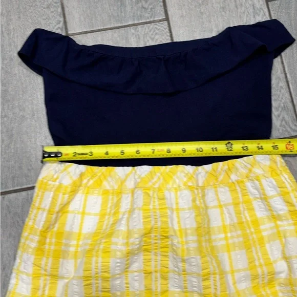 Lilly Pulitzer Esmeralda Yellow Plaid Combo Dress With Pockets Size Medium - Picture 5 of 10